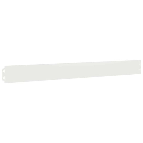 vidaXL Bordures de pelouse 50 pcs blanc 10x103 cm acier laminé à froid