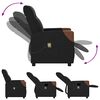 vidaXL Fauteuil de massage inclinable Noir Tissu