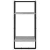 vidaXL Ensemble d'étagères murales avec barres 6 pcs sonoma gris