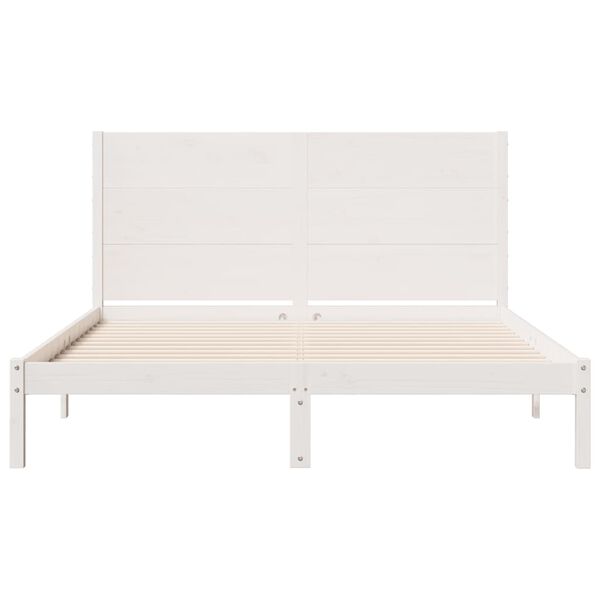 vidaXL Cadre de lit extra long sans matelas 140x220 cm bois massif