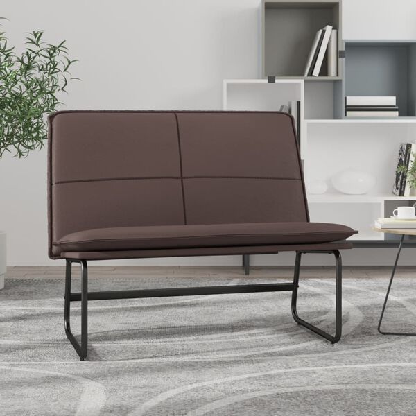 vidaXL Banc Marron 100x75x76 cm Similicuir