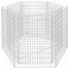 vidaXL Lit sur&eacute;lev&eacute; &agrave; gabion hexagonale 160x140x100 cm
