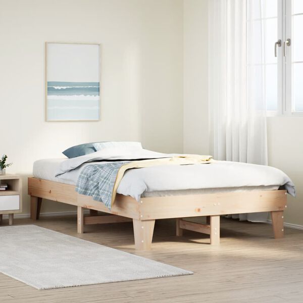 vidaXL Cadre de lit sans matelas 120x190 cm bois de pin massif