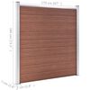vidaXL Clôture de jardin WPC 1045x186 cm Marron