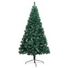vidaXL Demi-arbre de No&euml;l artificiel pr&eacute;-&eacute;clair&eacute; et boules vert 150 cm