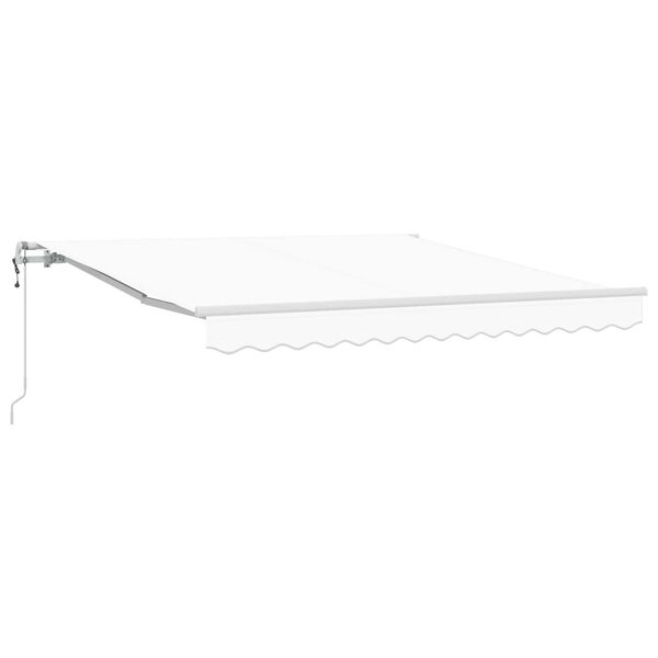 vidaXL Auvent R&eacute;tractable Blanc 350 x 250 cm tissu