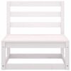 vidaXL Salon de jardin 7 pcs Blanc Bois de pin massif