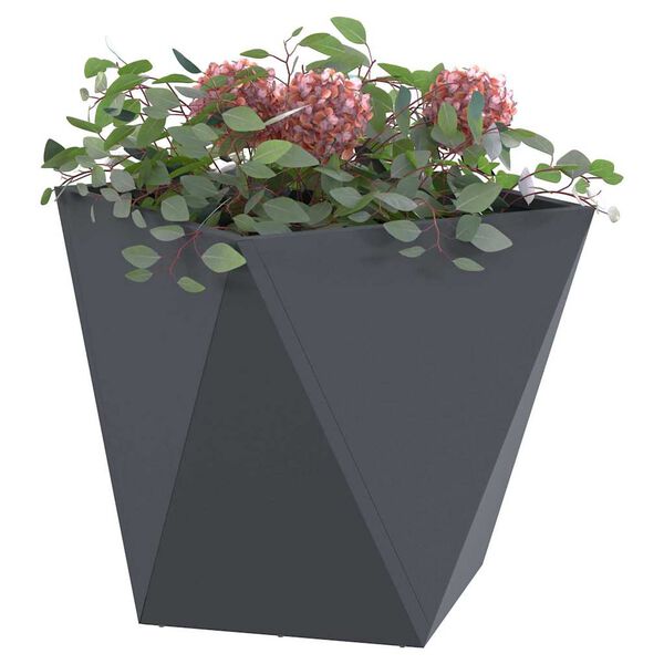 vidaXL Jardini&egrave;re 2 pcs Anthracite 50 x 50 x 50 cm Acier