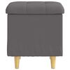 vidaXL Pouf de rangement avec coussin Gris 40 x 40 x 45 cm Simili cuir