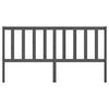 vidaXL T&ecirc;te de lit Gris 186x4x100 cm Bois massif de pin