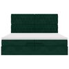 vidaXL Cadre de lit ottoman avec matelas vert fonc&eacute; 200x200 cm velours