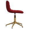vidaXL Chaises pivotantes &agrave; manger lot de 2 Rouge bordeaux Velours
