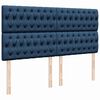 VidaXL Cadre de lit ottoman avec matelas bleu 180x200 cm tissu