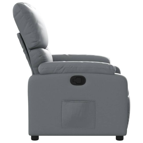 vidaXL Fauteuil inclinable Gris Similicuir