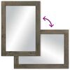 vidaXL Miroir de salle de bain gris 50x3x70 cm bois de manguier massif