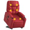 vidaXL Fauteuil inclinable de massage Rouge Similicuir