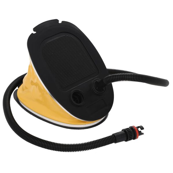 vidaXL Pompe &agrave; pied 26x18 cm PP et PE Gris et jaune