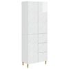 vidaXL Ensemble de Meubles 2 pc Blanc brillant 66 x 34.5 x 90 cm