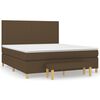 vidaXL Sommier &agrave; lattes de lit avec matelas Marron fonc&eacute; 160x200 cm