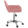 vidaXL Chaises &agrave; manger pivotantes lot de 4 Rose Velours