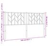 vidaXL Tête de lit métal blanc 160 cm