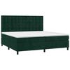 vidaXL Sommier &agrave; lattes de lit matelas et LED Vert fonc&eacute; 200x200 cm