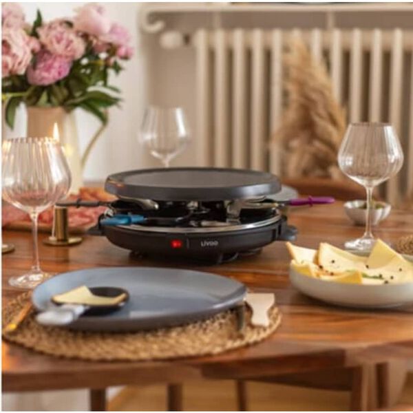Livoo Gril &agrave; raclette 6 personnes 800 W Noir