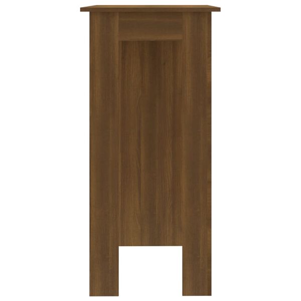 vidaXL Table de bar avec &eacute;tag&egrave;re ch&ecirc;ne marron bois d'ing&eacute;nierie