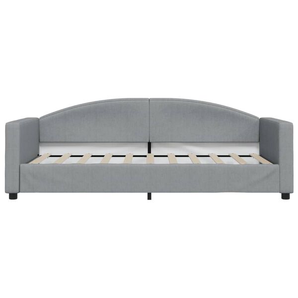 vidaXL Lit de jour avec matelas gris clair 90x190 cm tissu