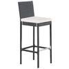 vidaXL Ensemble de bar d'ext&eacute;rieur 9 pcs R&eacute;sine tress&eacute;e et acacia Noir