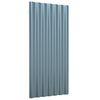 vidaXL Panneaux de toit 12 pcs Acier galvanisé Gris 80x36 cm