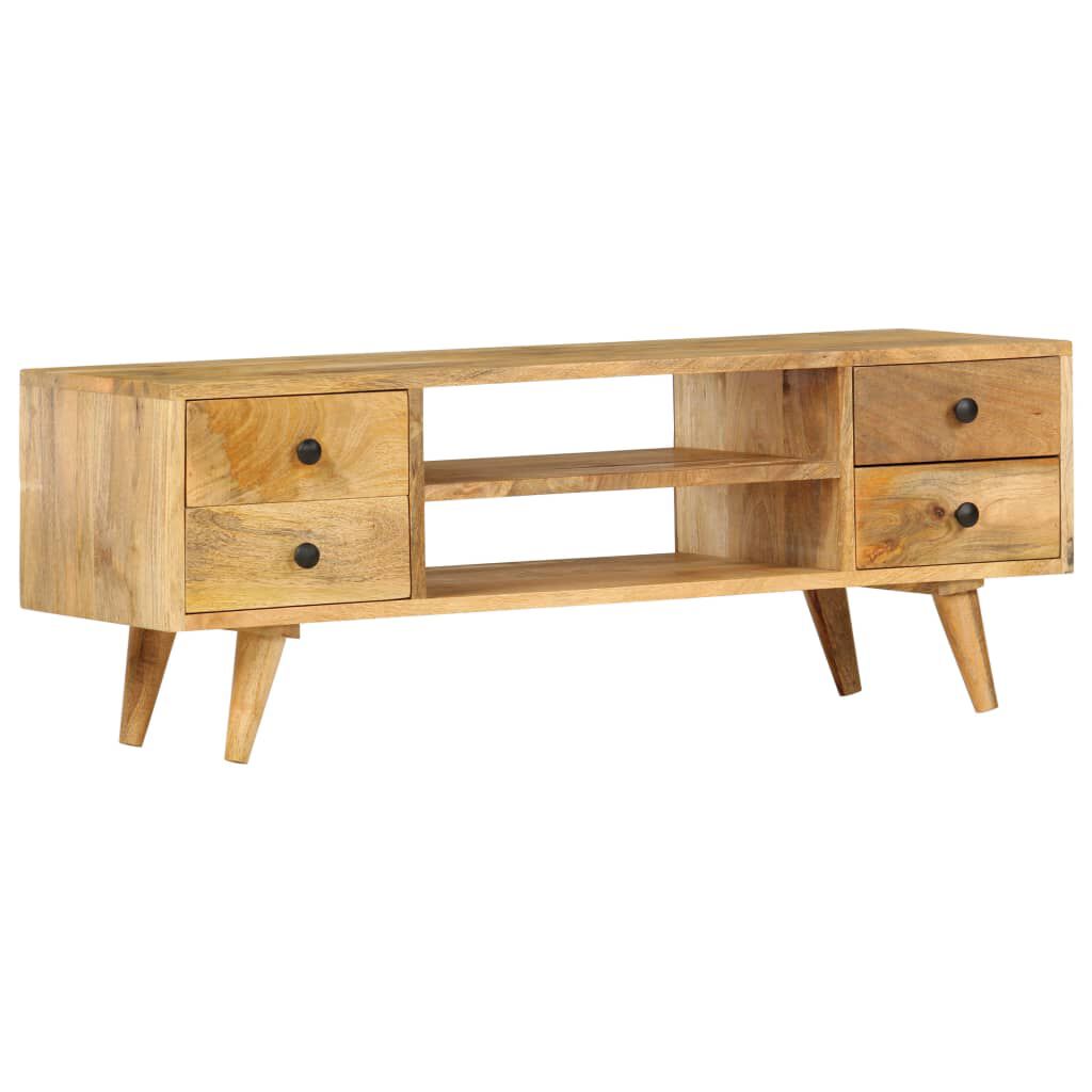 vidaXL Meuble TV 110x35x40 cm Bois massif de manguier