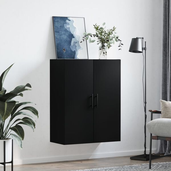 vidaXL Armoire murale noir 69,5x34x90 cm