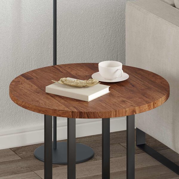 vidaXL Plateau de table Marron Clair &Oslash; 60 x 2,5 cm