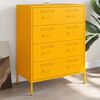 vidaXL Buffet jaune moutarde 68x39x89 cm acier