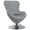 vidaXL Fauteuil &oelig;uf Gris clair 63 x 73 x 90 cm tissu