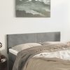 vidaXL T&ecirc;tes de lit Gris clair 144x5x78/88 cm Velours