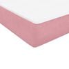 vidaXL Sommier &agrave; lattes de lit avec matelas rose 120x220 cm velours