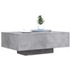 vidaXL Table basse avec lumières LED gris béton 85x55x31 cm