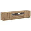 vidaXL Meuble TV LED 5 pi&egrave;ces Ch&ecirc;ne artisanal Bois d'ing&eacute;nierie