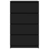 vidaXL Buffet Noir 60x35x98,5 cm Bois d'ing&eacute;nierie