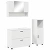 vidaXL Ensemble de mobilier de salle de bain avec tiroir 3 pcs Blanc