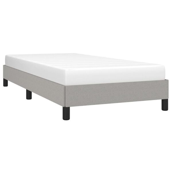 vidaXL Cadre de lit sans matelas gris clair 90x200 cm tissu