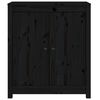 vidaXL Buffets 2 pcs noir 70x35x80 cm bois massif de pin