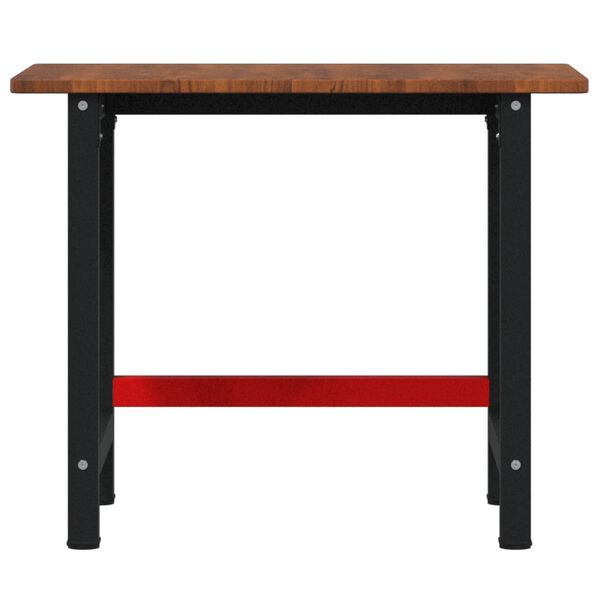 vidaXL &Eacute;tabli marron fonc&eacute; bois de ch&ecirc;ne massif rectangulaire