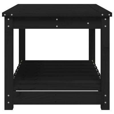 vidaXL Table de jardin noir 82,5x50,5x45 cm bois massif de pin
