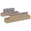 vidaXL Ensemble de canapé de jardin 8 pcs beige et gris clair