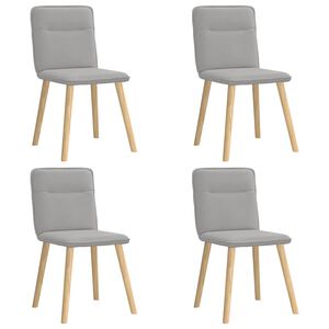 vidaXL Chaises &agrave; manger lot de 4 gris nuage tissu