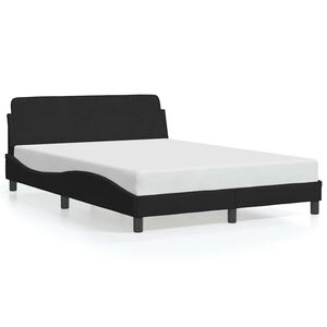 vidaXL Cadre de lit Dover noir 120x200 cm velours