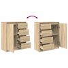 vidaXL Buffet avec tiroirs chêne sonoma 71x35x84 cm bois d'ingénierie